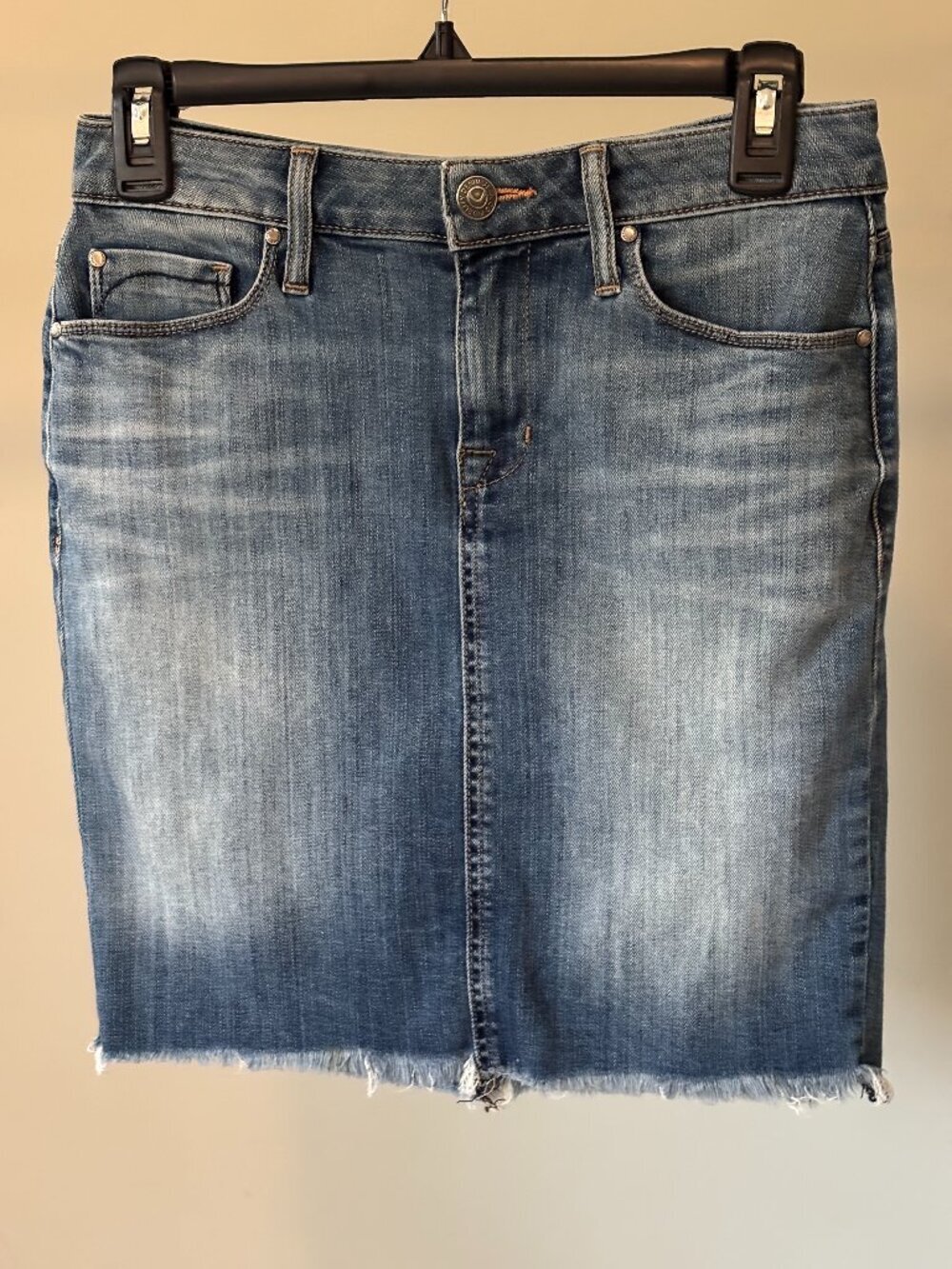 Fidelity Denim Fritz Skirt Distressed Medium Wash Mini 27/4